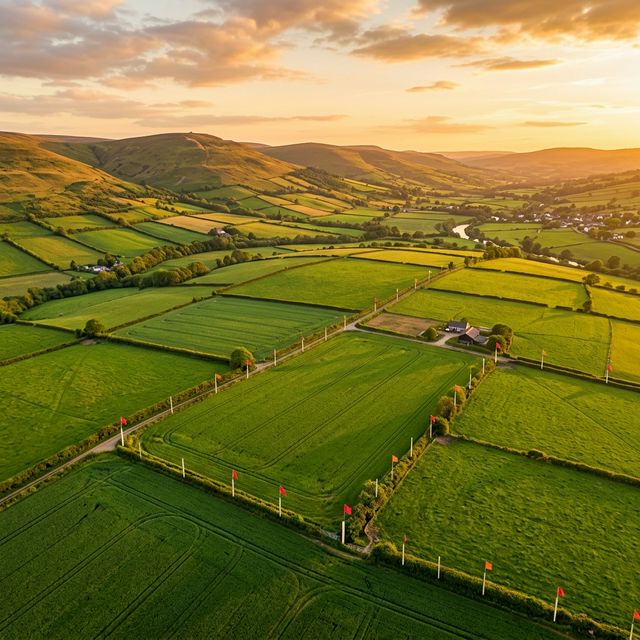 Vista aérea de propriedade rural georreferenciada